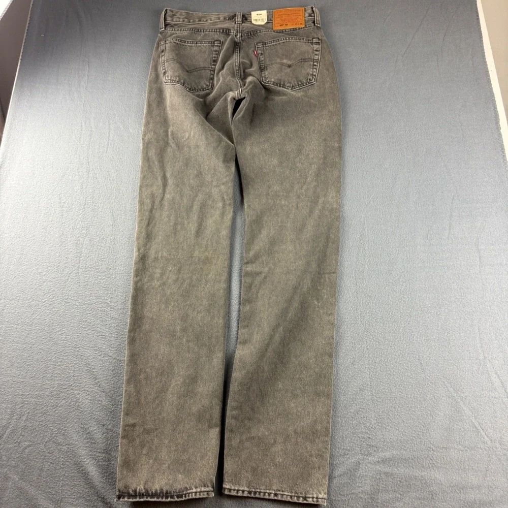 Levis 501 Premium Jeans Mens 32x36 Black Button Fly Straight Leg Regular Fit NEW